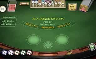 Blackjack Switch on Betfair mobile.
